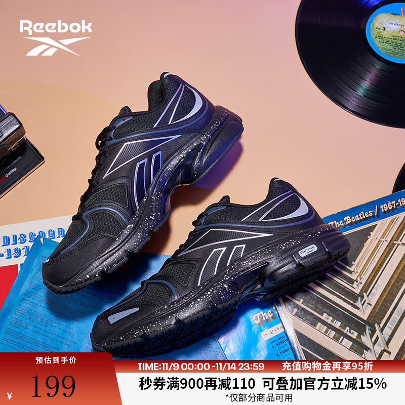 Reebok锐步官方男女款PREMIER ROAD拼接鞋面复古跑鞋 100070280-中性款 黑武士 42