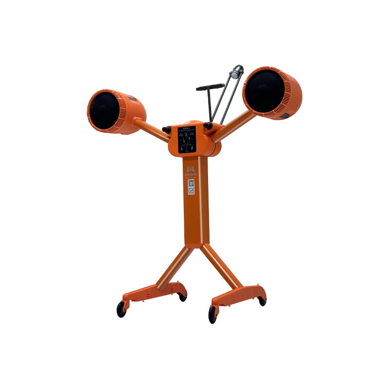 铃锐科技（LingRui Technology）LR玲锐D8 高端蓝牙音箱户外便携式移动音响大音量家庭k歌功放设备大功率演出商用低音炮卡拉OK套装 爱马橙(折叠麦+麦克风*2)