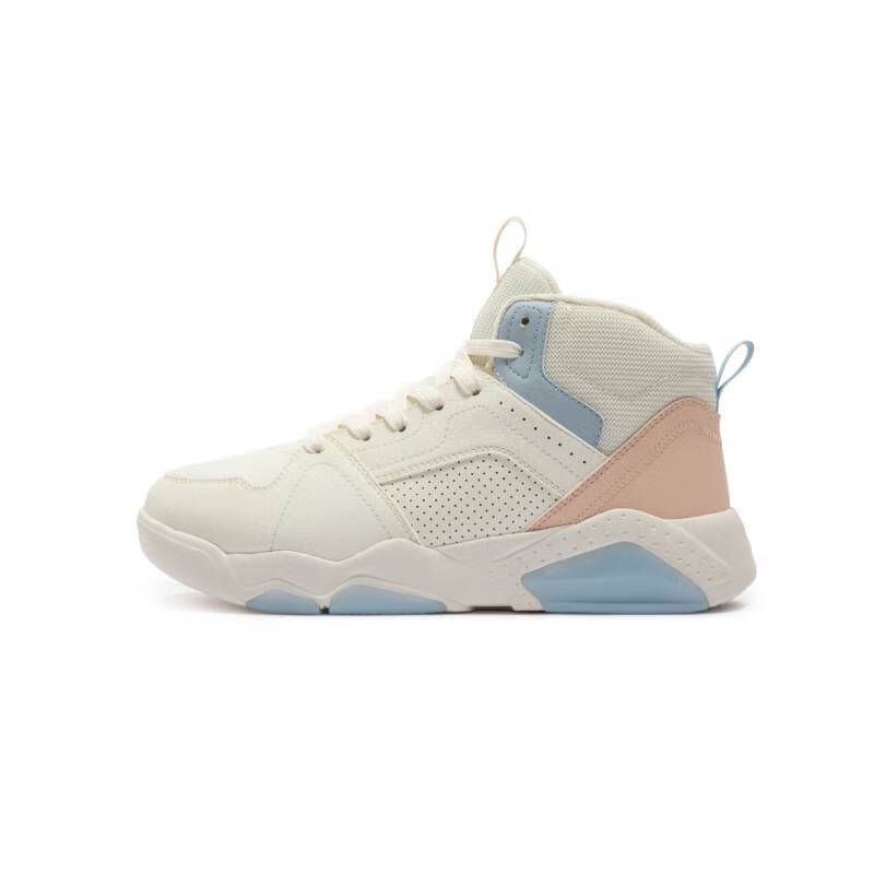 361°女鞋运动鞋秋季新款通勤百搭健身休闲鞋板鞋 羽毛白/冰沙桃 35