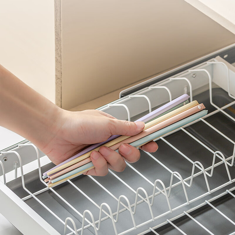 森物社2026新款招财合金筷子一人一双专用高颜值分食防滑家用实木筷子 熊宝5色合金分食筷 5双