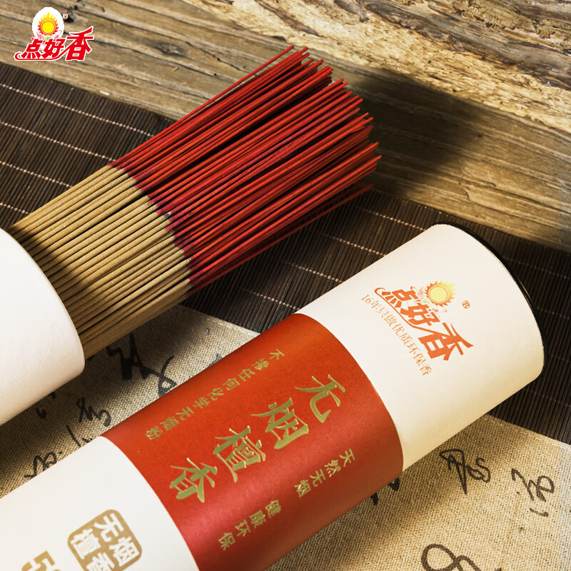 曾荣辉-点好香 环保无烟竹签香 天然檀香家用供佛观音财神棒香 居家熏香 财神32.5cm/23分钟/1000支