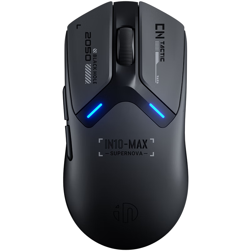 英菲克(INPHIC)IN10 MAX無線游戲鼠標(biāo)有線藍(lán)牙三模PAW3395中大手電競輕量化2.6萬DPI/8K回報(bào)/TTC微動(dòng)/冰感涂層 黑