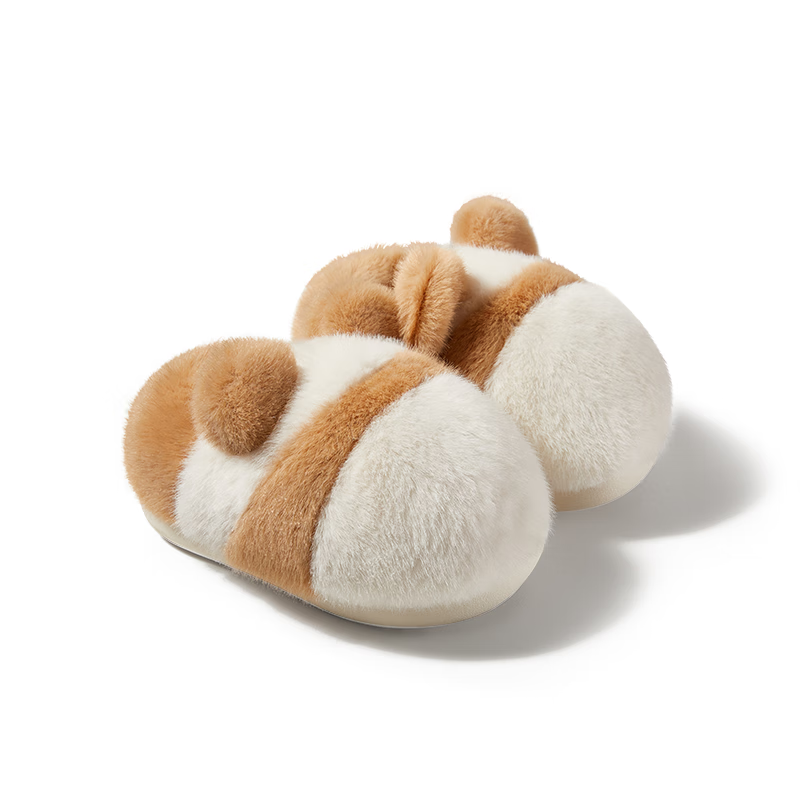 朴西小熊猫棉拖鞋女包跟2025冬季室内家居防滑加绒保暖居家棉鞋女 熊猫棕 34-35 (220mm)