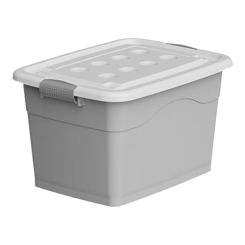 佳帮手收纳箱衣服整理箱储物箱玩具衣物收纳盒塑料箱搬家箱子带轮80L