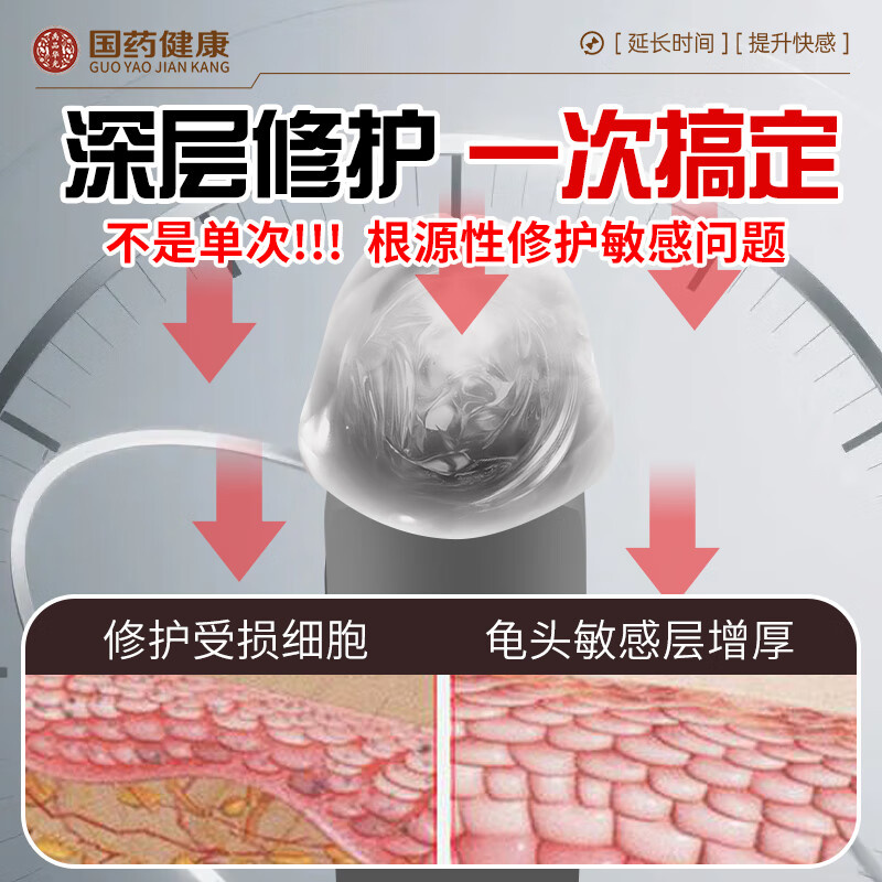 国药健康延时增大增粗持久龟头敏感早泄射精快久插不射男用乳软膏男科用药 3支180g【100%特效降敏 无校可退】顺丰包邮