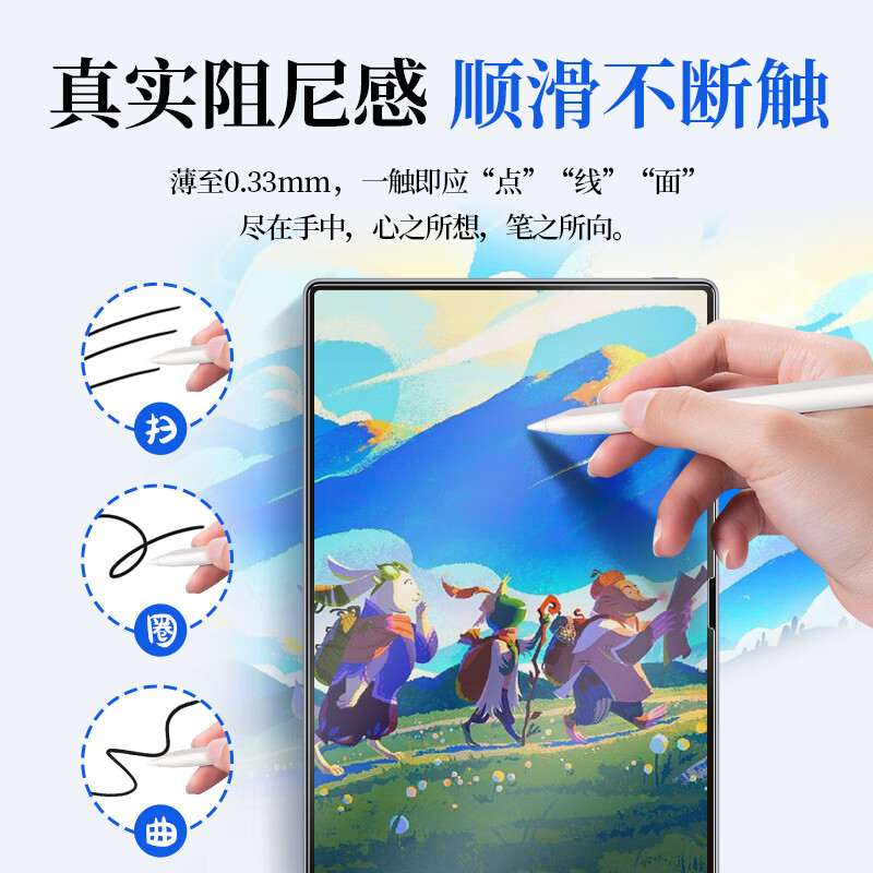 0度适用25款类纸膜华为matpad pro13.2 pro12.2类纸膜柔光磨砂膜儿童护眼绘画pet软膜 华为MatePad Edge-14.2 AG防眩-八项防护