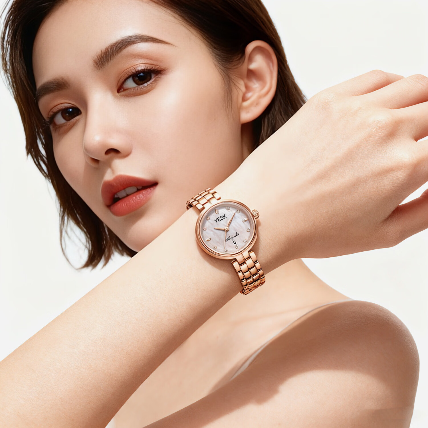 YESK雅思克幸运女神瑞士石英手表轻奢高端送爱人送女友送闺蜜