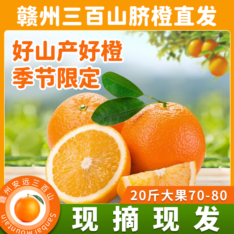 赣南脐橙正宗江西赣南脐橙产地直发孕妇应季水果新鲜橙子赣州现摘整箱发货 20斤装（净重18.5斤） 70-80mm