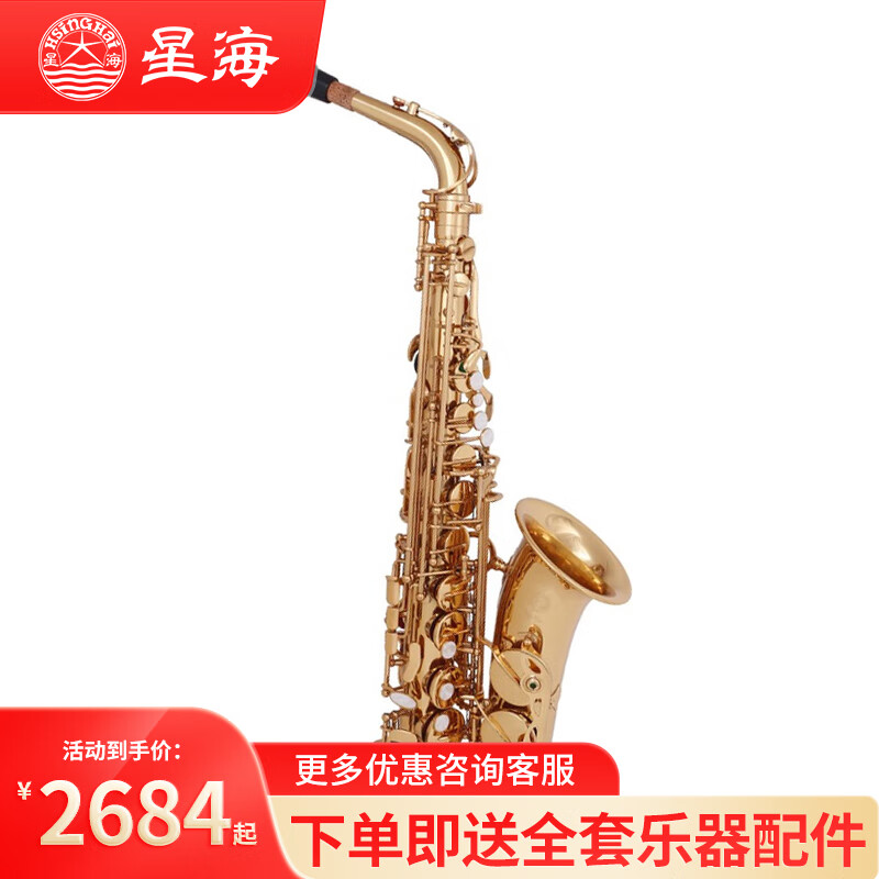 星海中音萨克斯降E调萨克斯乐器初学者演奏儿童学生考级专业款YH-421