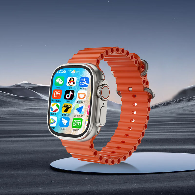 莱思帝电话手表6-12-18岁初高中生可用儿童智能心率血氧运动健康监测APP远程定位高清视频插卡通话支付 高配版橙色 高清摄像+微Q抖等多APP下载+定位
