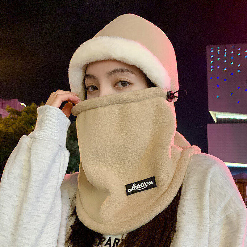 迈雷驰帽子男冬季骑行防寒面罩女冬天保暖口罩脖套加绒厚防风护耳 深灰色【防风保暖】 均码【外面可套头盔-男女可用】【防风保暖】