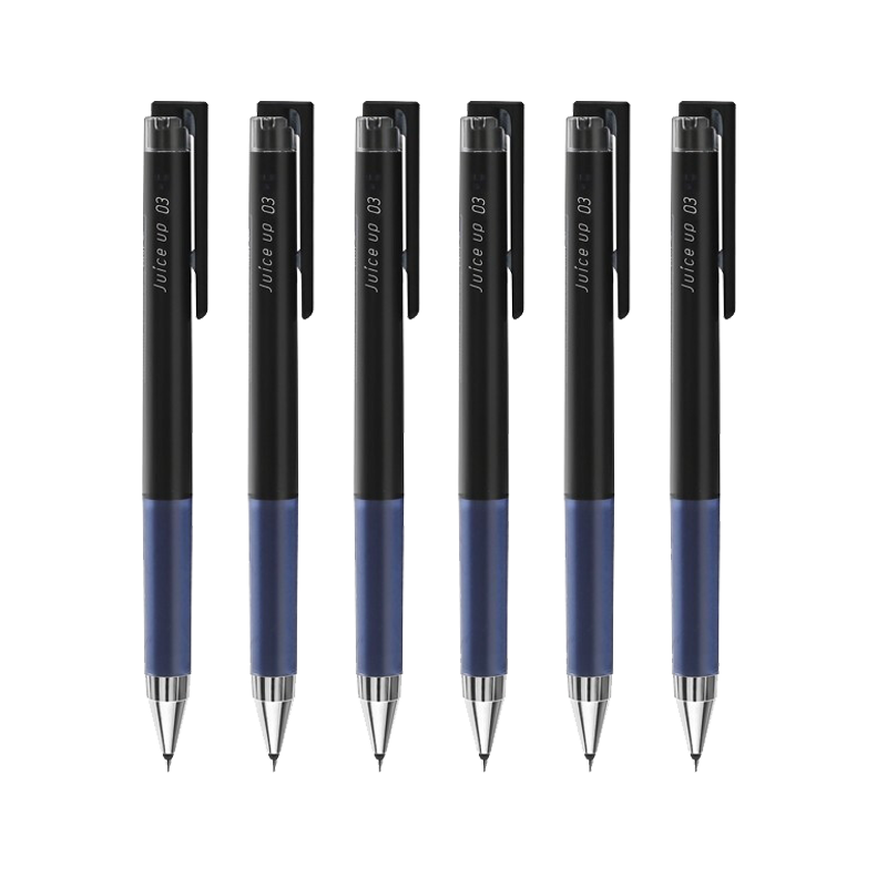 百乐（PILOT）Juice up新彩色中性笔手账笔 黑蓝 0.4mm 5支装 LJP-20S4-BB日本原装进口