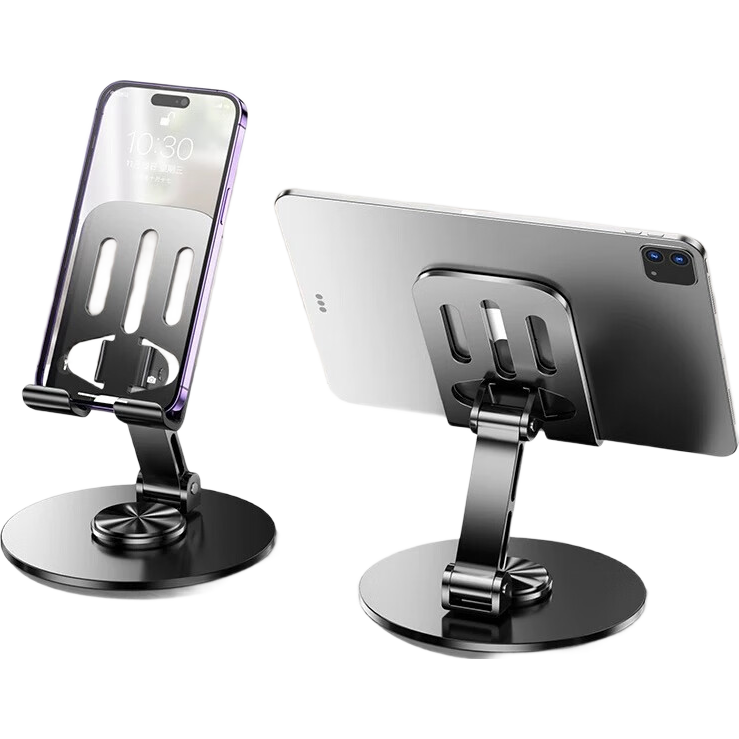 360度旋转手机支架蓝牙音箱折叠桌面平板追剧懒人便携音响 全合金金属手机支架