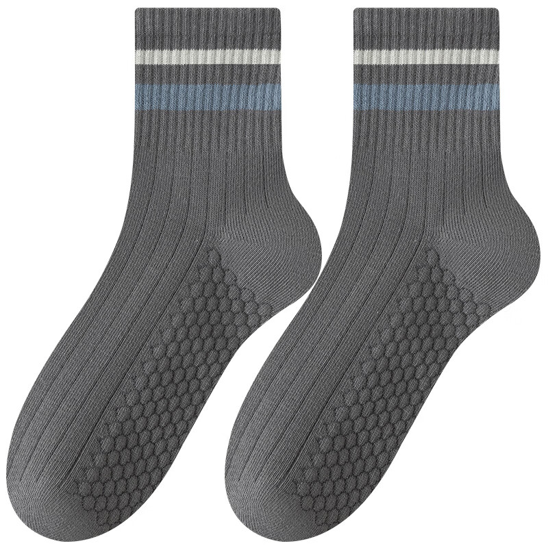 雅鹿袜子男秋季男士按摩底中筒袜透气百搭男生学生休闲袜诸暨袜子 黑色 松绿 蓝色 青灰 白色 【5双】 均码