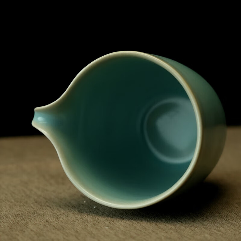 汝誉天下汝窑茶杯公道杯直口公杯清凉寺汝瓷汝州纯手工天青冰裂纹开片 清风公杯(清凉寺汝官窑)