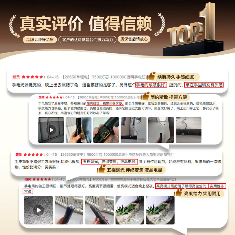 手电筒强光200000流明穿天炮三千米军专家用招知了巡逻野外生存 【R600激光灯芯】32700单锂电池 -