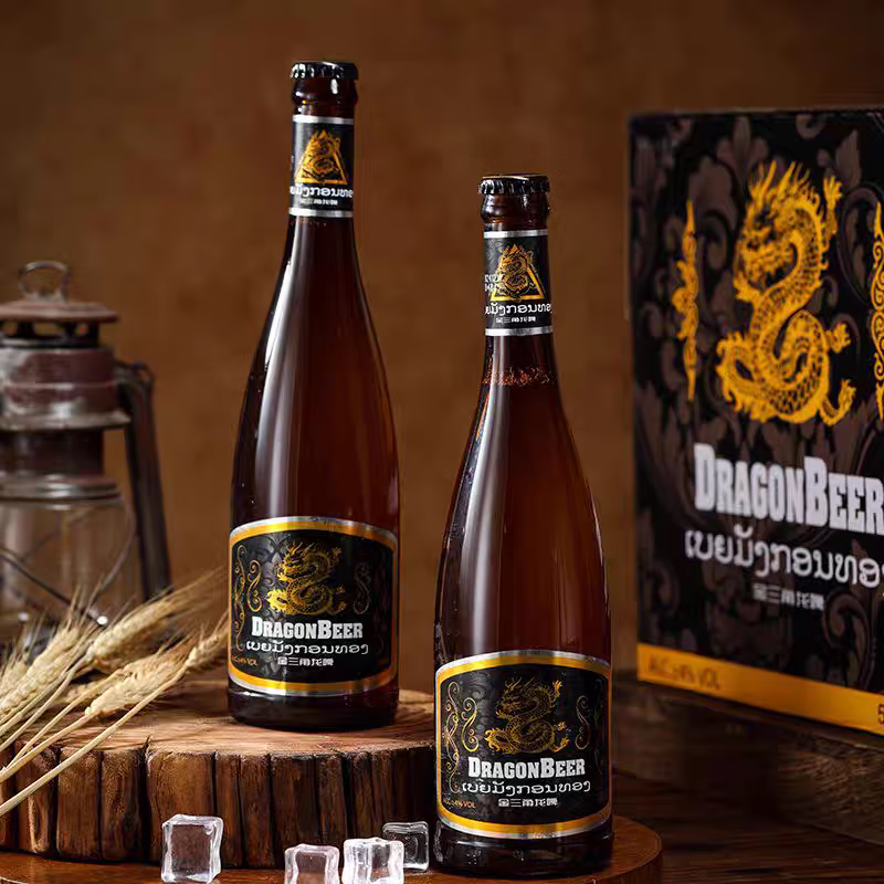 金三角龙啤1箱精酿啤酒整箱 包邮 500ml 12瓶整箱 正宗老挝龙啤 玻璃瓶黄啤 500mL 12瓶 整箱装