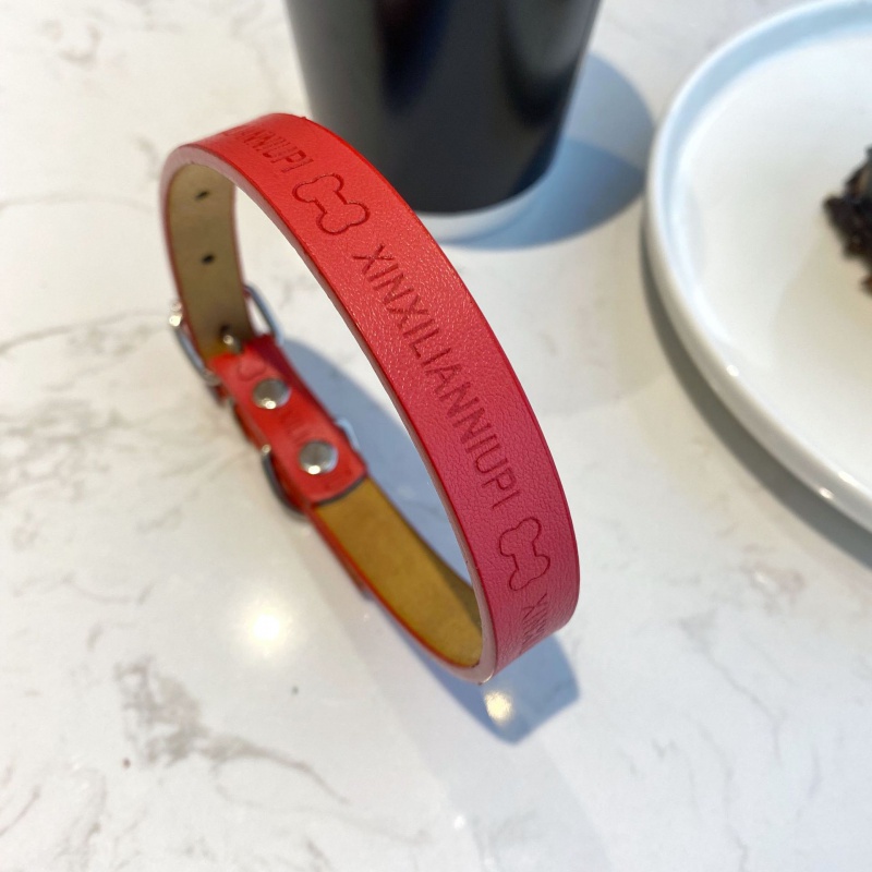 宠谷山下纯手工制作狗狗项圈脖圈皮质防咬小型犬中型犬大型犬宠物用品