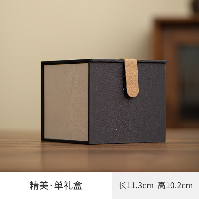 景盏景德镇工艺鎏银锤纹主人杯单杯陶瓷品茗杯茶具伴手礼盒个人专用杯 主人杯礼盒