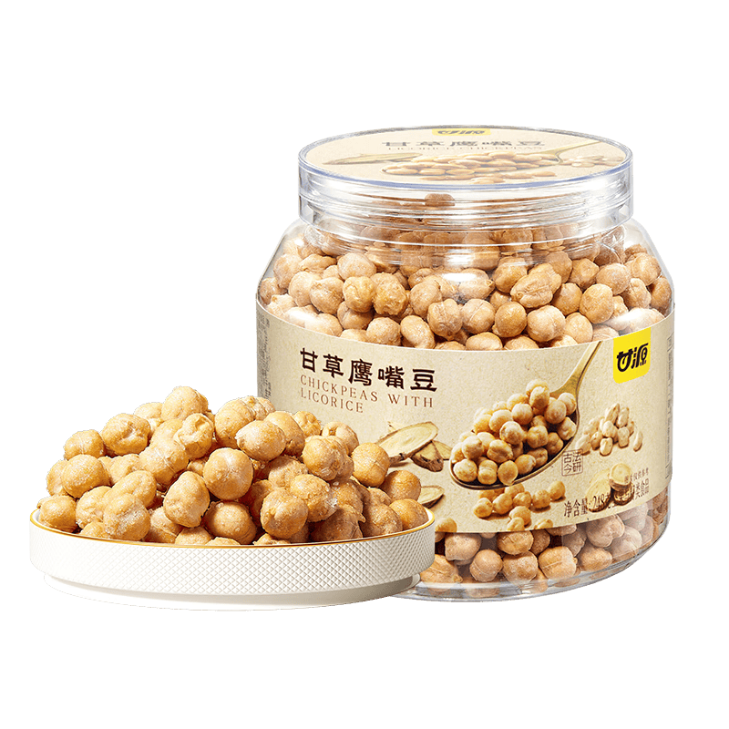 甘源牌甘草蜂蜜即食鹰嘴豆228g坚果炒货免煮高蛋白健身粗粮代餐大颗粒