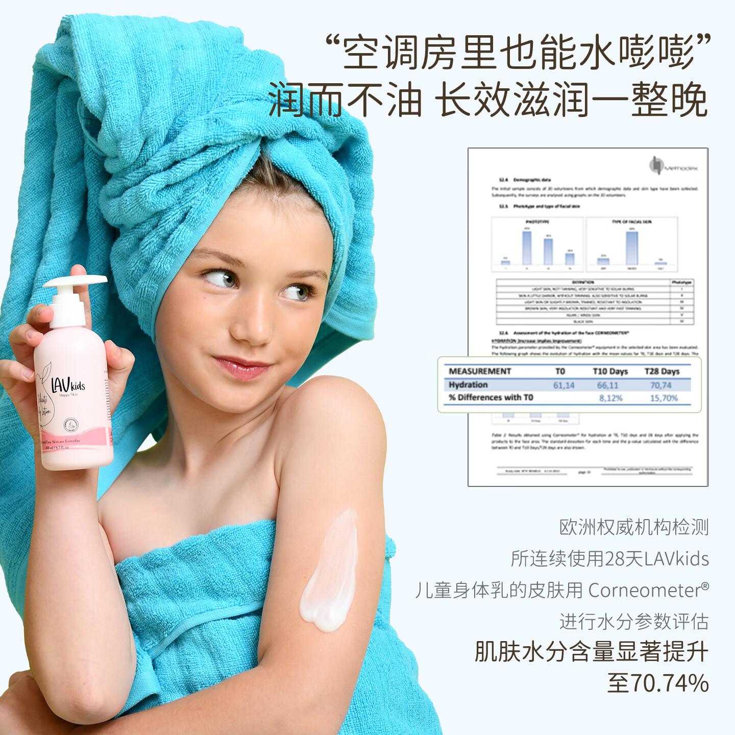 LAVKIDS爱梨时光英国进口儿童身体乳干燥止痒保湿滋润秋冬宝宝专用润肤乳 儿童保湿身体乳200ml