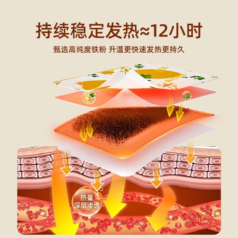 小鹿医生暖宝宝贴大姨妈生理期暖宫贴暖肚子神器热敷缓解痛经暖足贴 草本暖贴加强版 65片