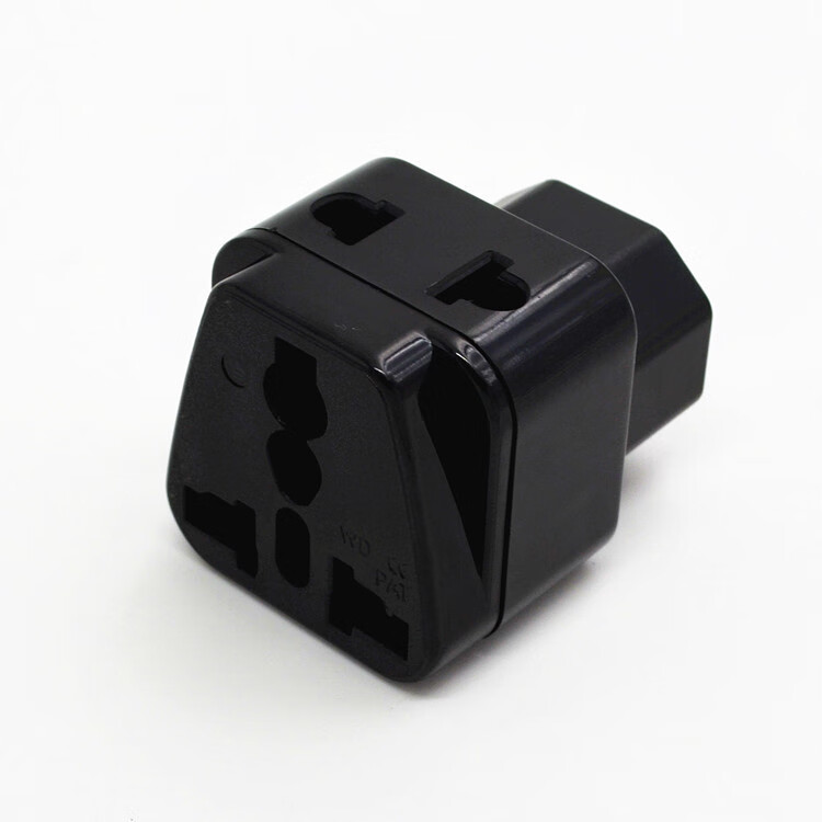 春程C19 PDU机柜电源转换器一转二插座电脑C5C7转接头UPS服务器IEC320C14转C13品字公母头梅花八字插头 C14品字一转二转换头 10A/16A 250V