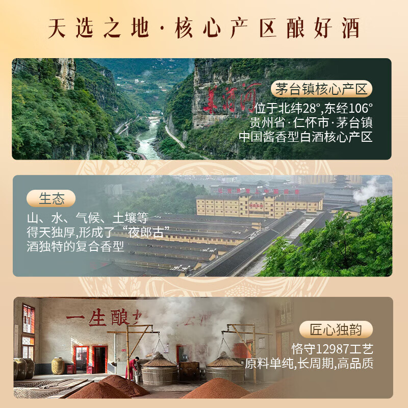 夜郎古陈光瓶【玉沙小酌升级版】贵州茅台镇纯粮食坤沙酱香型 小瓶白酒 53度500ML4瓶整箱