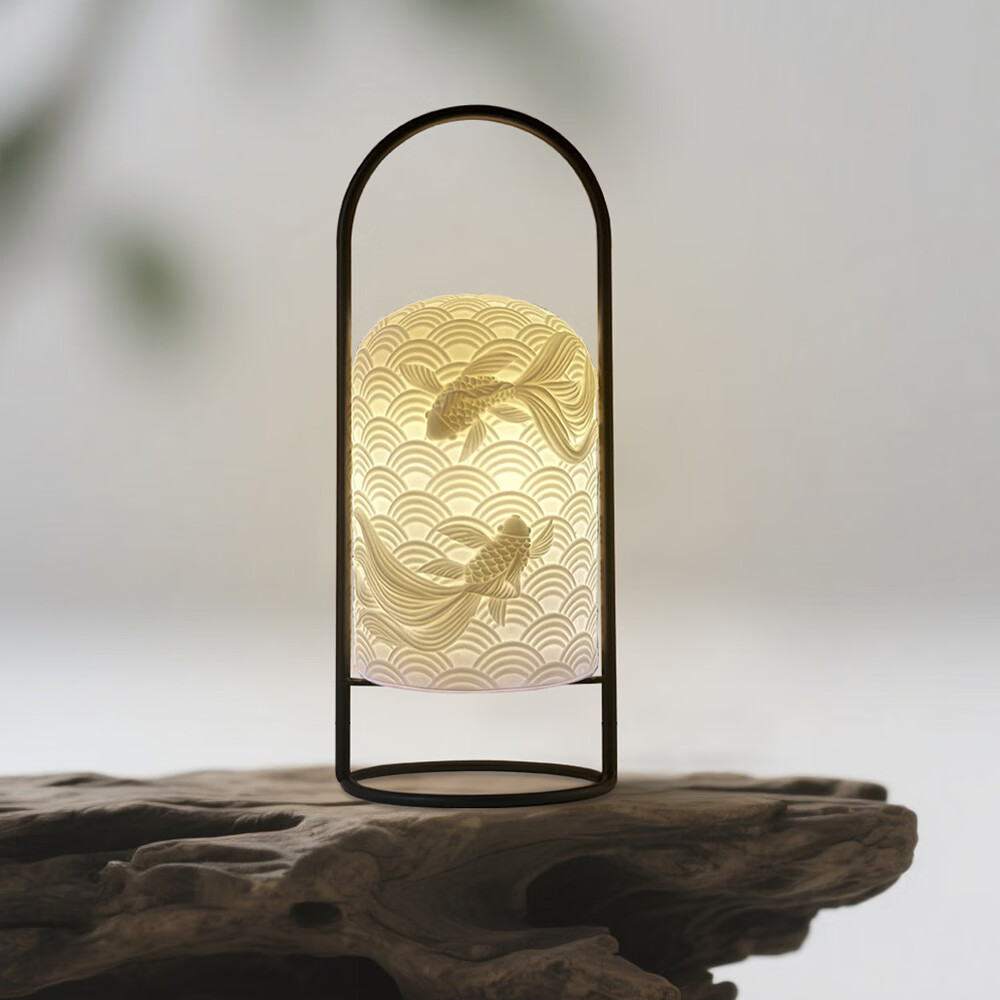 观隐泉州非遗陶瓷新中式充电小夜灯乔迁礼物送礼玄关客厅氛围灯高级感 金玉满堂