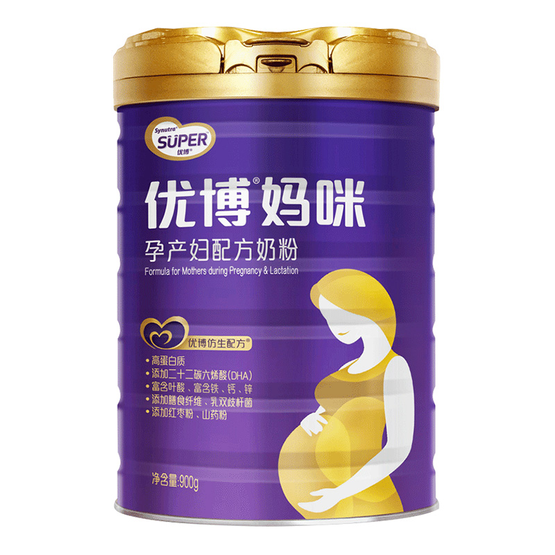 圣元优博（Synutra）优博孕妇妈咪奶粉（孕妇及哺乳期）0段900g罐装