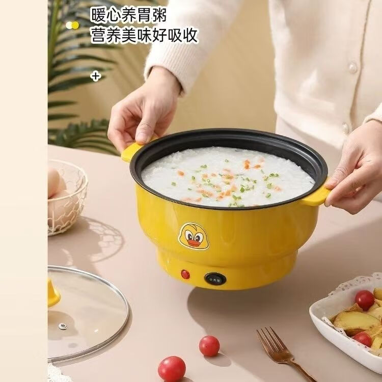 CHOGE 创浩杰双层电炒锅电煮家用小电煮锅宿舍迷你多功能双柄电热锅炒菜一体 多功能一体锅（带蒸格）双层 28CM（容量：3.8L适用：4-5人）