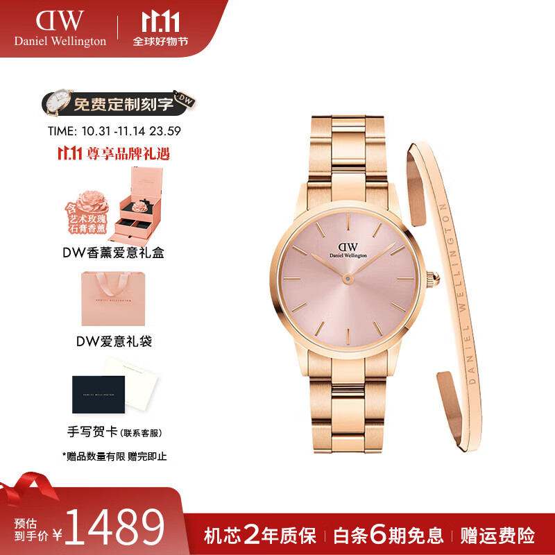 丹尼尔惠灵顿（DanielWellington）dw手表 幻彩商务女士手表瑞典欧美石英腕表 生日礼物送女友 DW0010