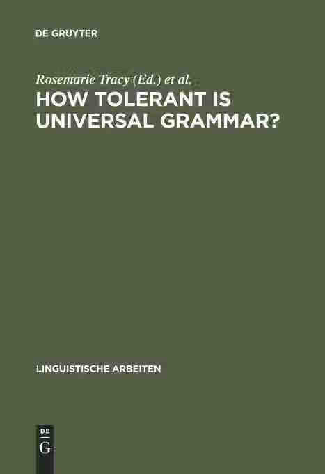 预订 how tolerant is universal grammar?