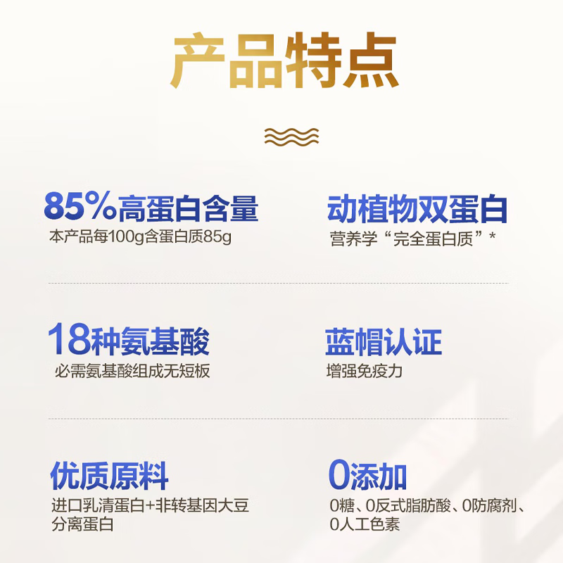 江中蛋白粉 初元人参营养蛋白粉免疫力补充无蔗糖滋补礼品礼盒装 初元pro蛋白粉 400g*2罐