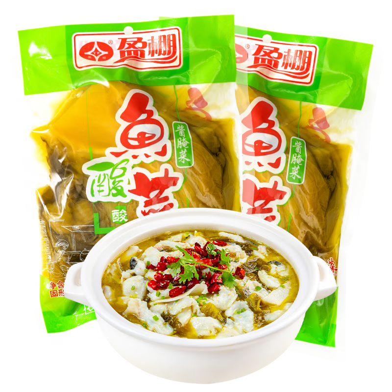 民福记 盈棚 鱼酸菜 四川泡菜泡青菜酸菜鱼调料面配料老坛酸菜400g*2袋