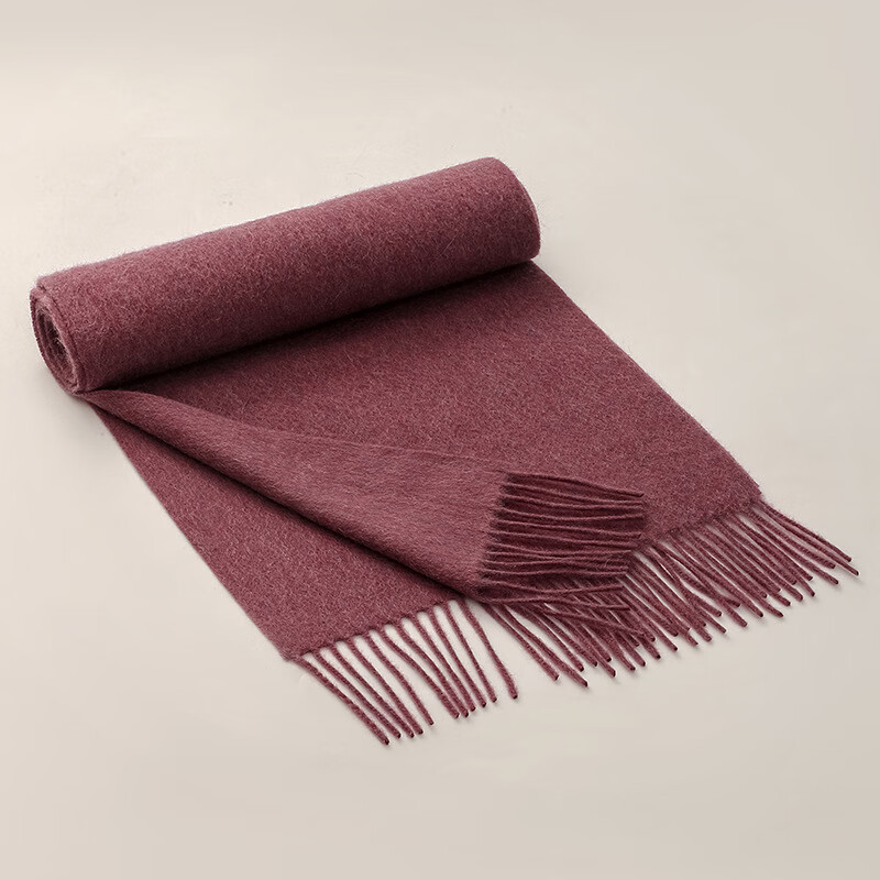 夏娃的色彩纯色围巾2024韩版简约女冬季加厚时尚保暖高端围脖送礼物 干枯玫瑰 245.8元