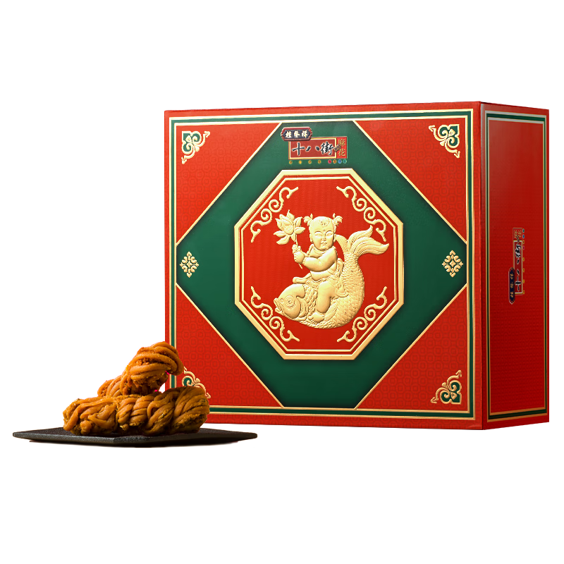桂發祥十八街麻花礼盒富贵有余600g 天津特产 年货礼盒