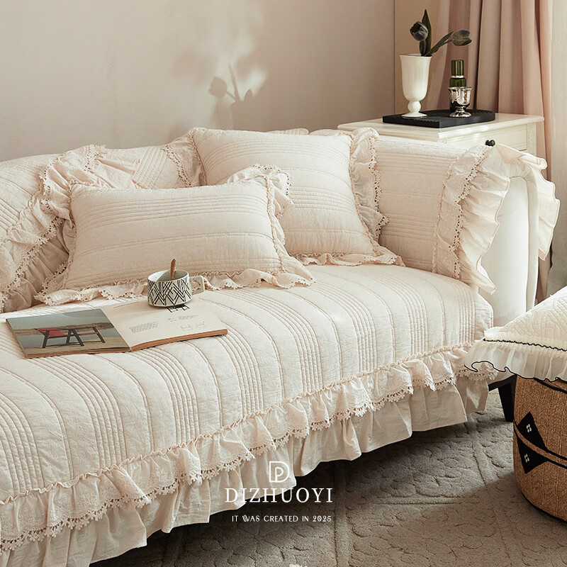 缔卓怡高档棉麻沙发垫 防滑坐垫套罩 防猫抓盖布巾 雅韵轻扬(高品质真棉麻) 45cm*45cm抱枕套