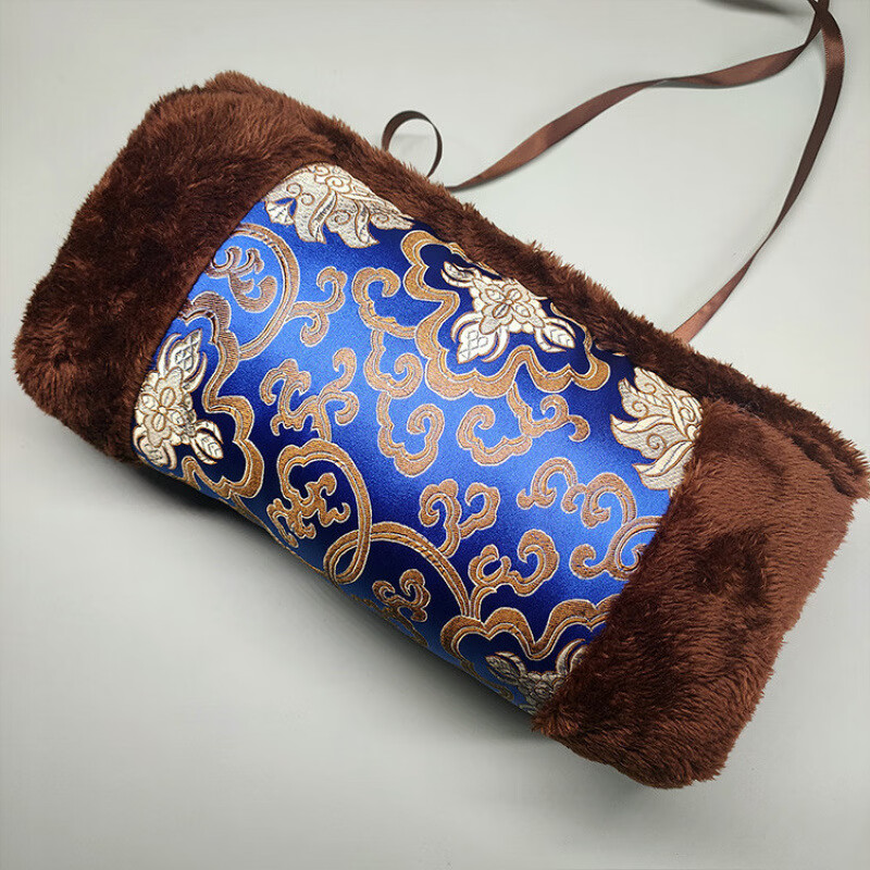 东北大花手捂子 中老年人暖手套袖筒加厚保暖手捂子暖袖手筒东北 绸缎