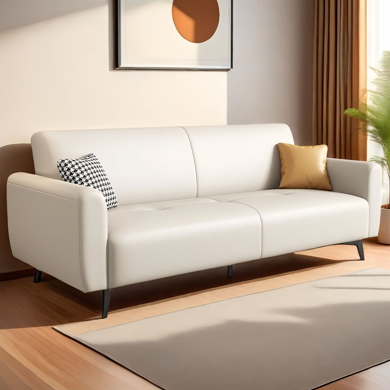 2024年新款折叠两用皮沙发床出租房网咖棋牌室 1号