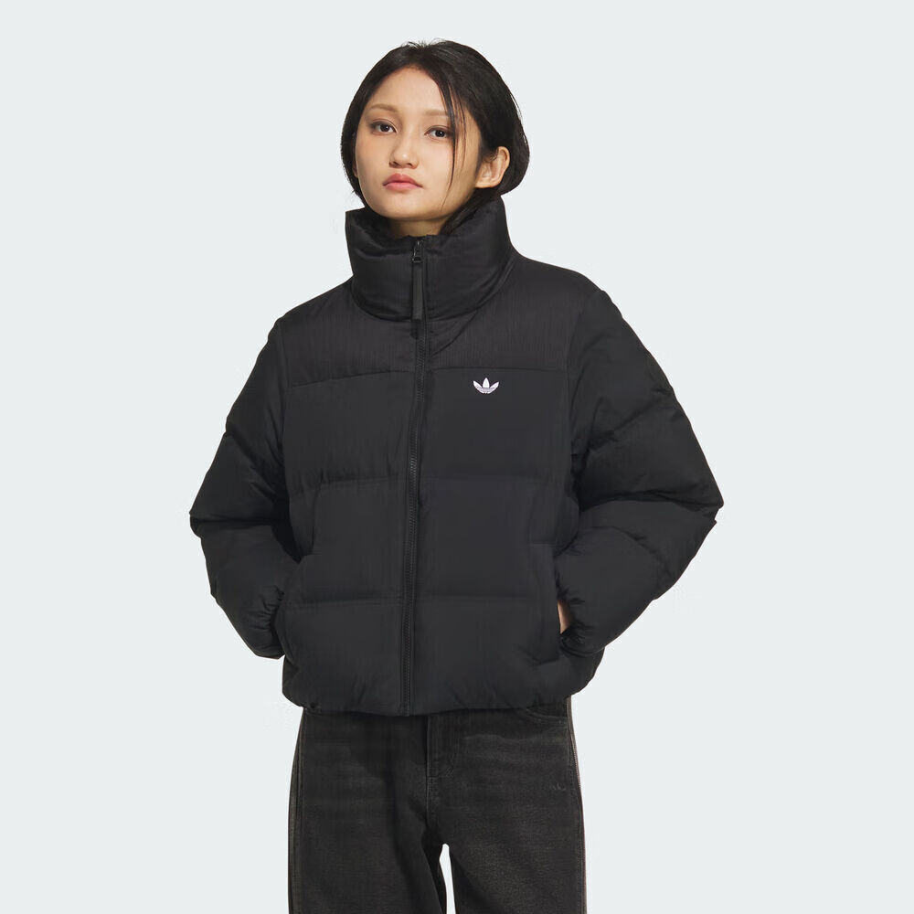 阿迪达斯（adidas）【滔搏运动】三叶草女子短款运动休闲羽绒服KC2659 KC2659 M