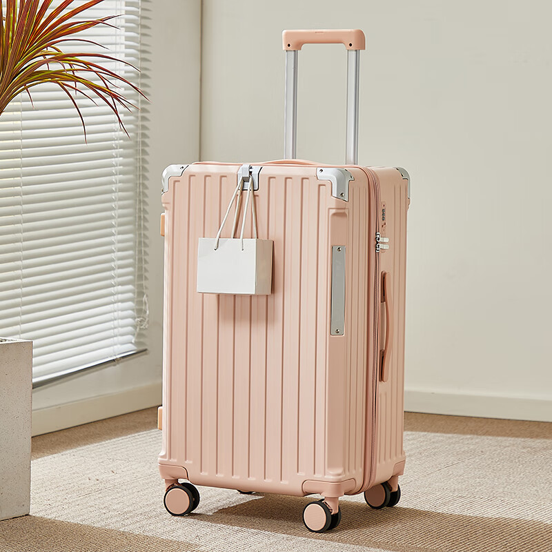 广璐迪（GUANG LU DI）三七分深舱大容量拉杆行李箱学生男万向轮密码箱女旅行箱子皮箱包 三七分大深舱箱/茱萸粉-多功能设计 28英寸 容量堪比衣柜