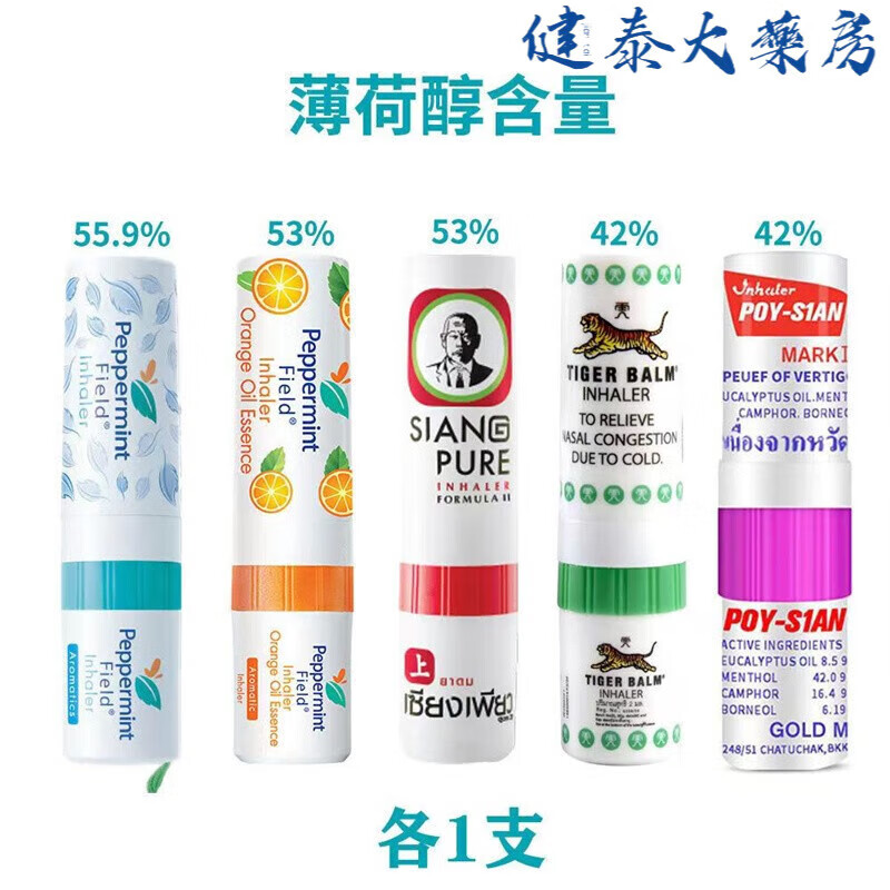 虎標(biāo)泰國原裝 上標(biāo)鼻通八仙薄荷清涼膏醒神腦防瞌睡 各一支