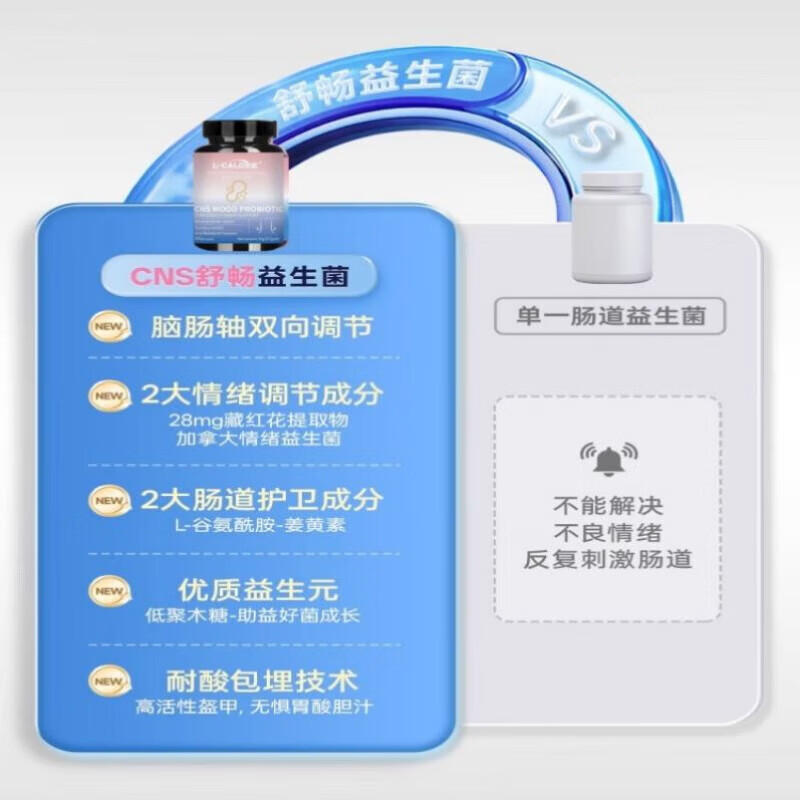 CALORIE益生菌舒畅脑肠轴情绪菌情绪肠道肠胃脾 45g*5瓶