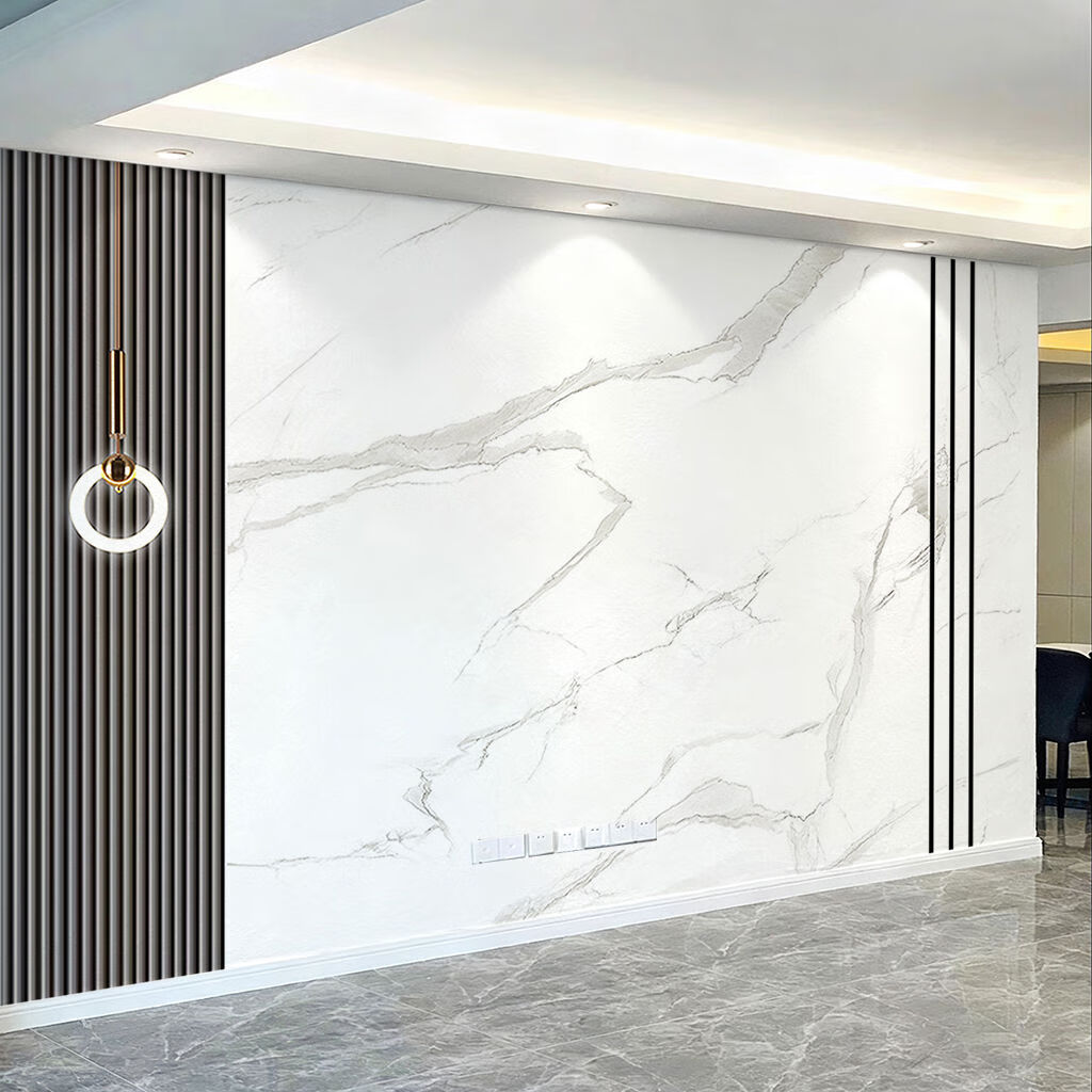 接运猫2025新款电视背景墙壁画客厅壁布现代简约墙布3d立体大理石墙纸