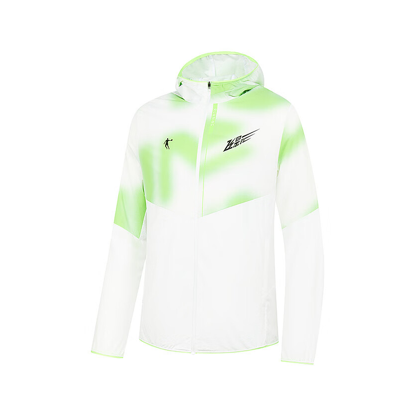 户外软壳衣男女生秋季新款防风防泼水登山徒步户外冲锋外套D 飞影绿印花/乔丹白-QZBFD3241063R【男】 单层风衣 170/M 男165/M女