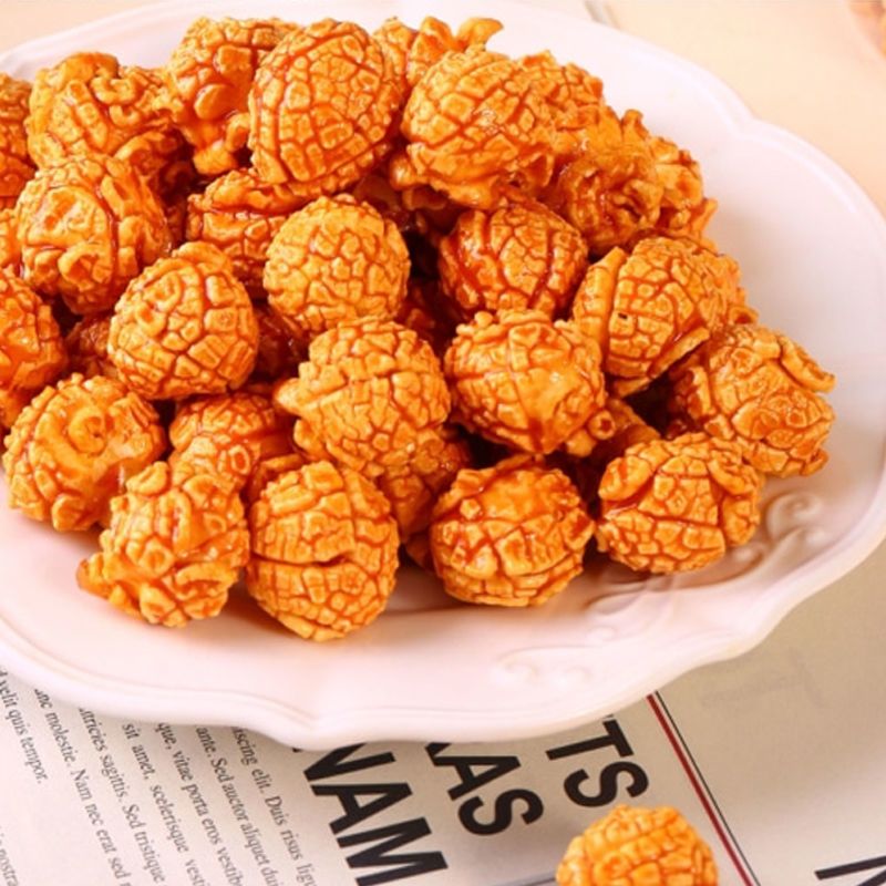 十足【焦糖味爆米花100g】休闲零食膨化办公室追剧罐装奶龙联名 焦糖味球形爆米花100g*3