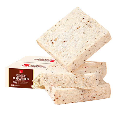 泓一藜麦无边吐司面包 营养早餐手撕吐司粗粮代餐饱腹休闲零食420g