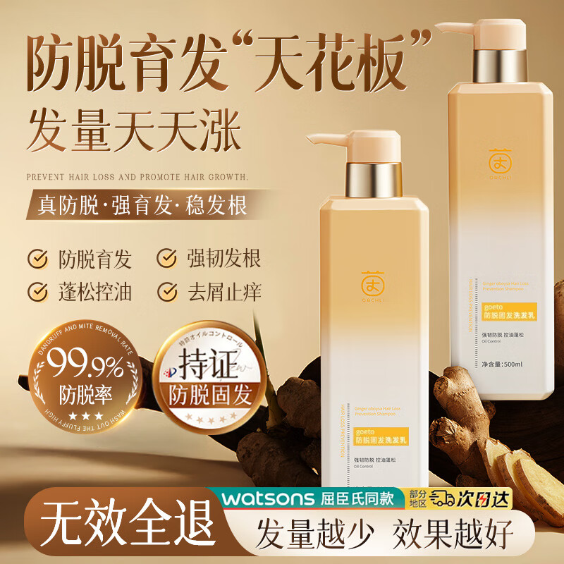 茵倩生姜防脱育发洗发水 育发增发去屑止痒控油蓬松防脱发固发 【强韧固发】生姜防脱育发洗发水*2