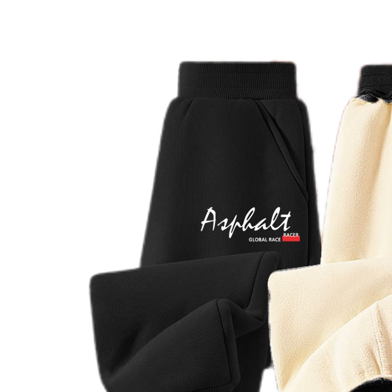 唐狮（TonLion）童装男童加绒裤子中大童加厚一体绒长裤儿童过年保暖休闲卫裤 黑色06中国醒狮K 160160(高150-160重80- 100